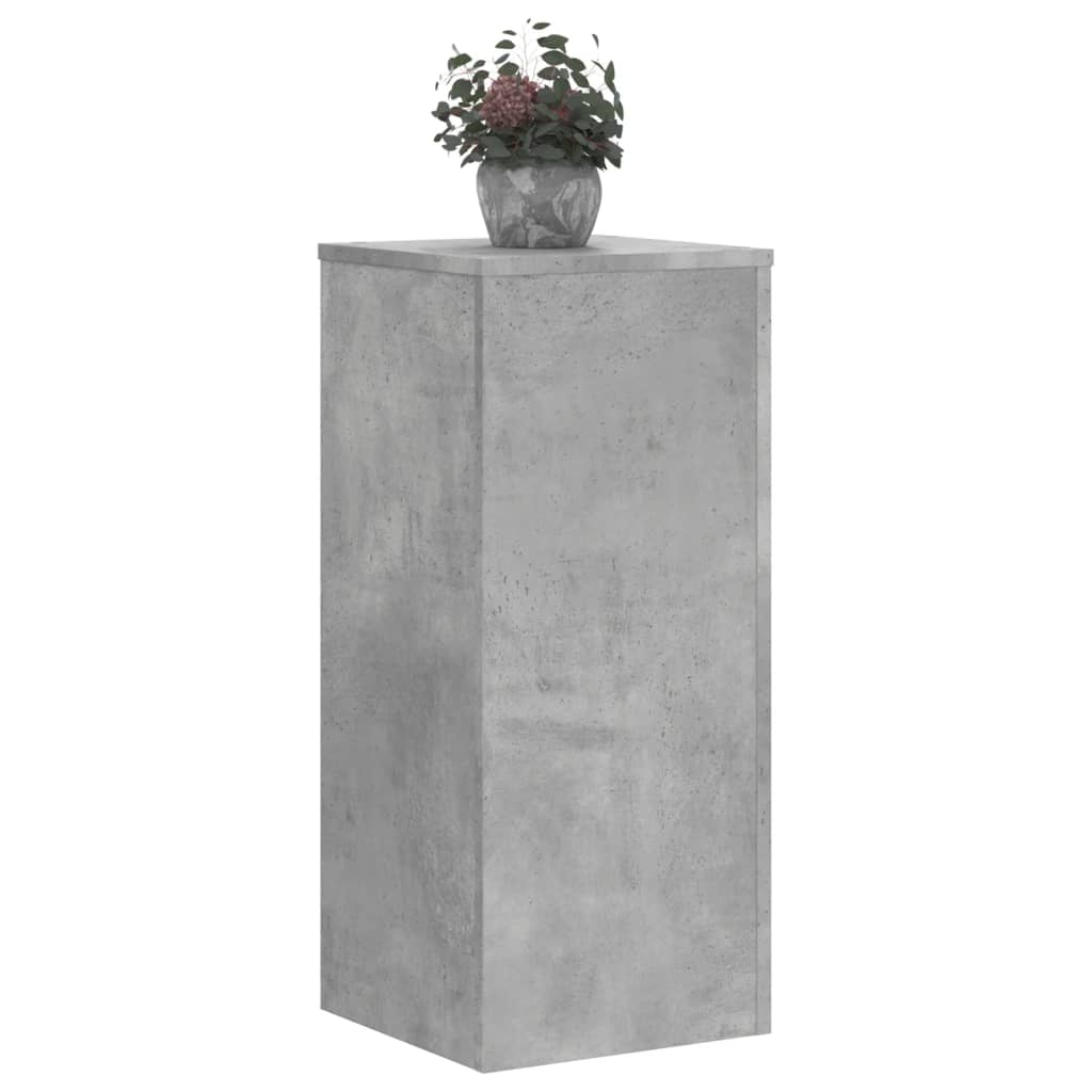 Suport de plante, 2 buc., gri beton, 30x30x70 cm lemn prelucrat