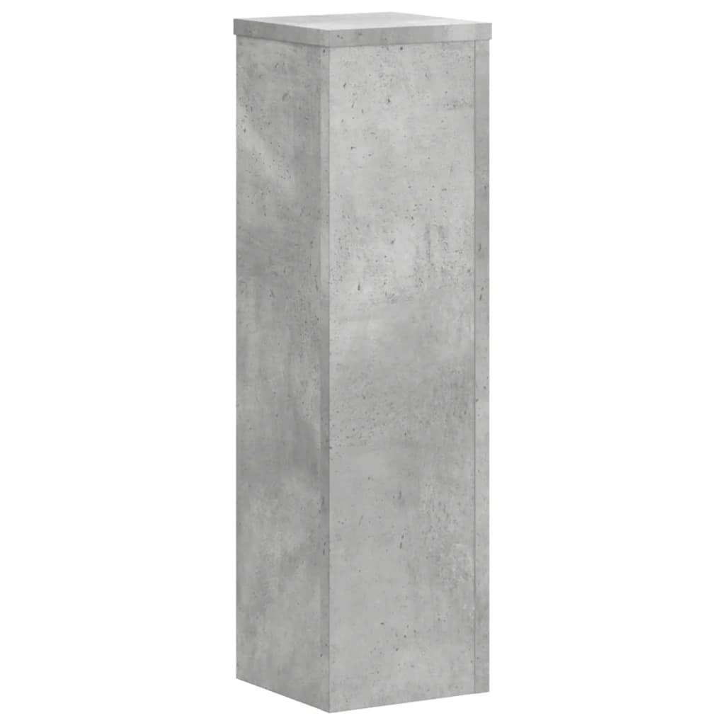 Suport de plante, 2 buc., gri beton, 17x17x60 cm lemn prelucrat