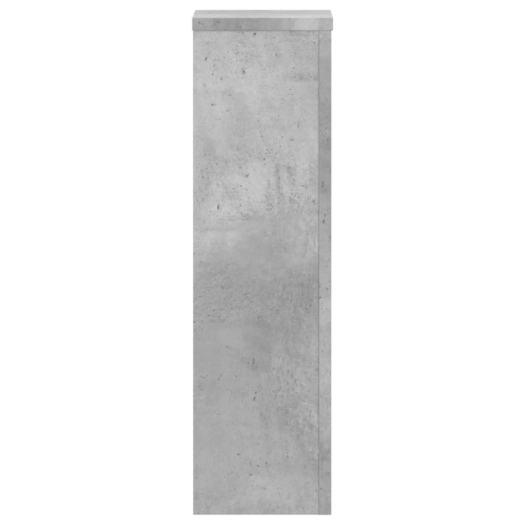 Suport de plante, 2 buc., gri beton, 17x17x60 cm lemn prelucrat