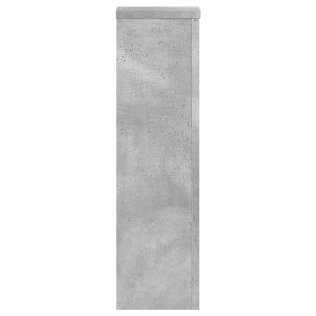 Suport de plante, 2 buc., gri beton, 17x17x60 cm lemn prelucrat