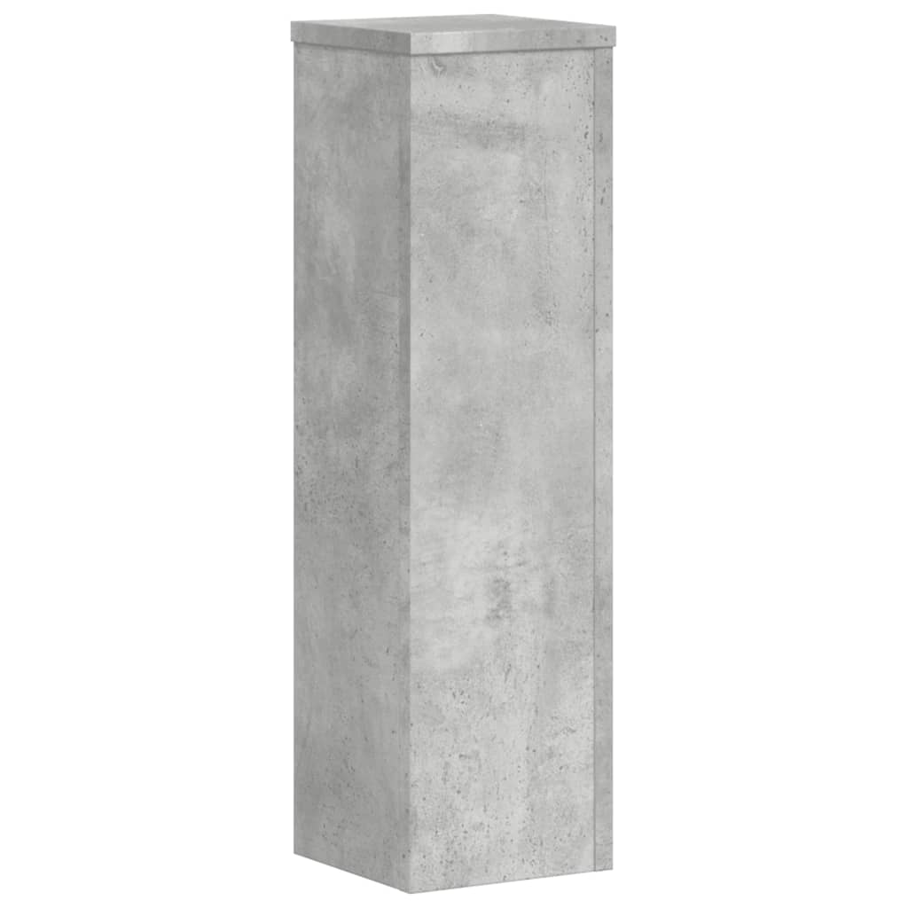 Suport de plante, 2 buc., gri beton, 17x17x60 cm lemn prelucrat