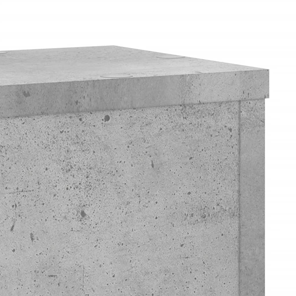 Suport de plante, 2 buc., gri beton, 17x17x60 cm lemn prelucrat