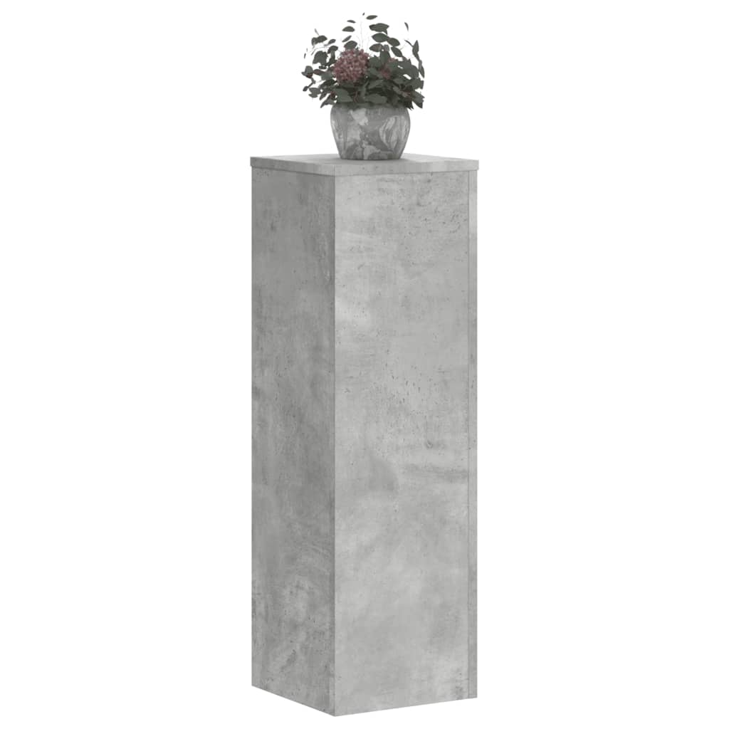 Suport de plante, 2 buc., gri beton, 25x25x80 cm lemn prelucrat