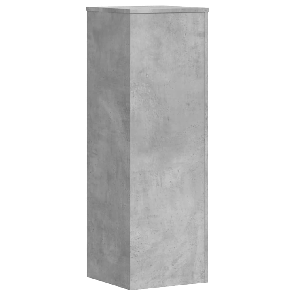 Suport de plante, gri beton, 33x33x100 cm, lemn prelucrat