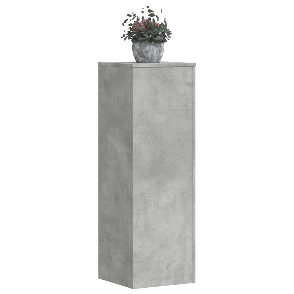 Suport de plante, gri beton, 33x33x100 cm, lemn prelucrat