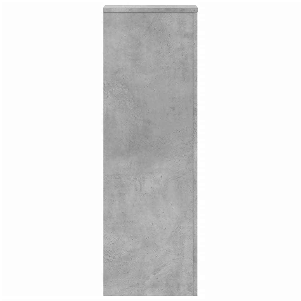 Suport de plante, gri beton, 33x33x100 cm, lemn prelucrat