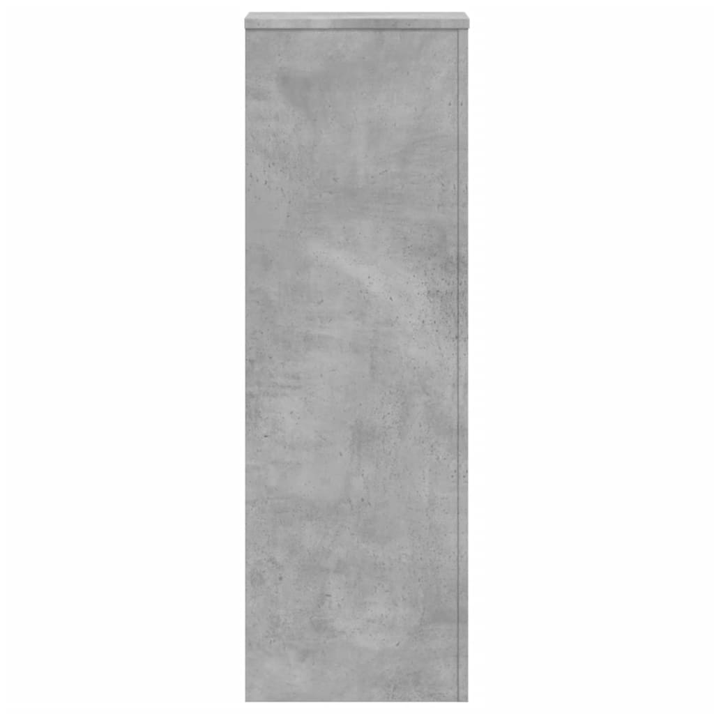 Suport de plante, gri beton, 33x33x100 cm, lemn prelucrat