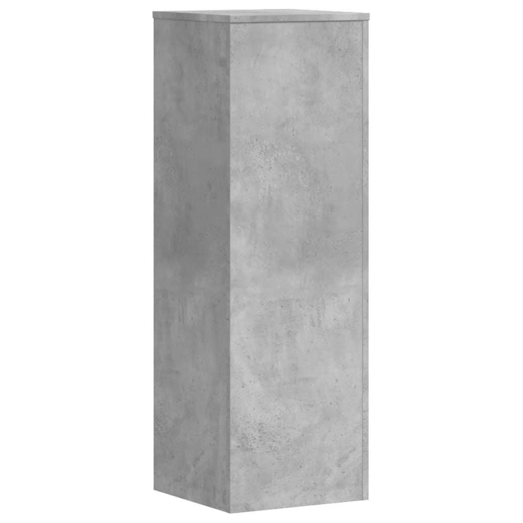 Suport de plante, gri beton, 33x33x100 cm, lemn prelucrat