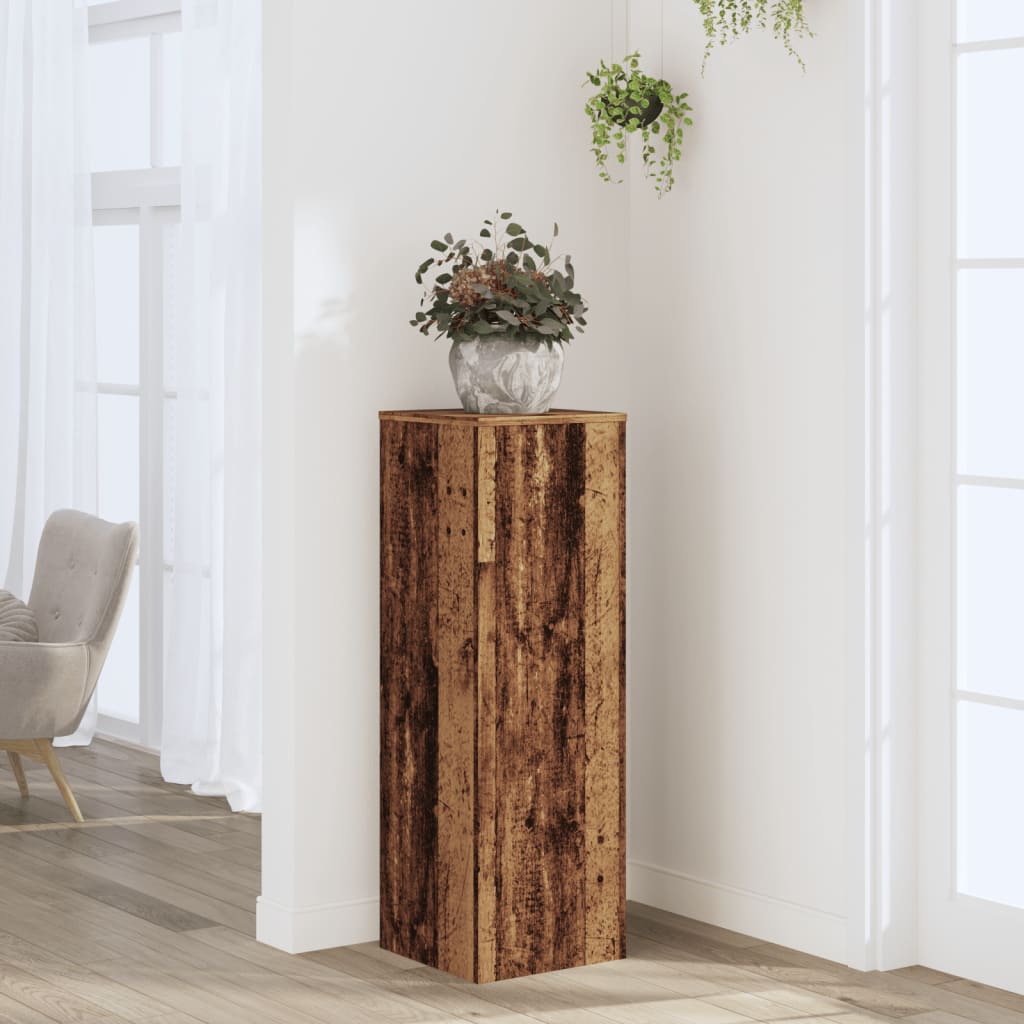 Suport de plante, lemn vechi, 33x33x100 cm, lemn prelucrat