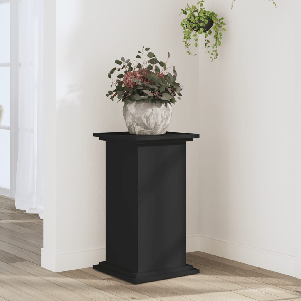 Suport de plante, negru, 33x33x60 cm, lemn prelucrat