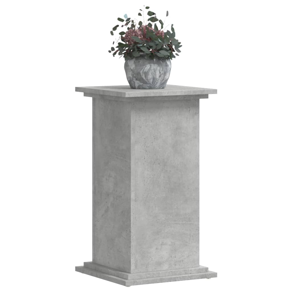 Suport de plante, gri beton, 33x33x60 cm, lemn prelucrat