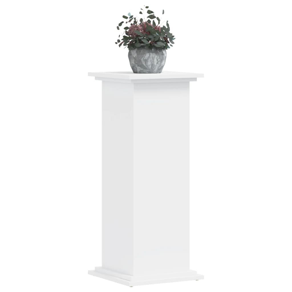 Suport de plante, alb, 33x33x80 cm, lemn prelucrat