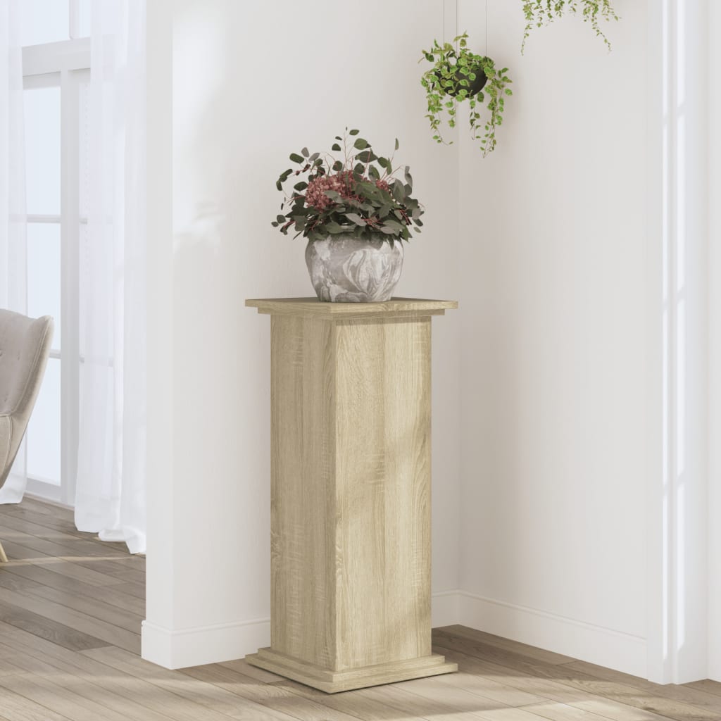 Suport de plante, stejar sonoma, 33x33x80 cm, lemn prelucrat