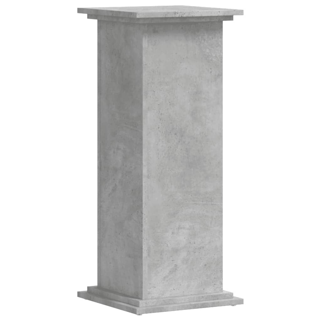 Suport de plante, gri beton, 33x33x80 cm, lemn prelucrat