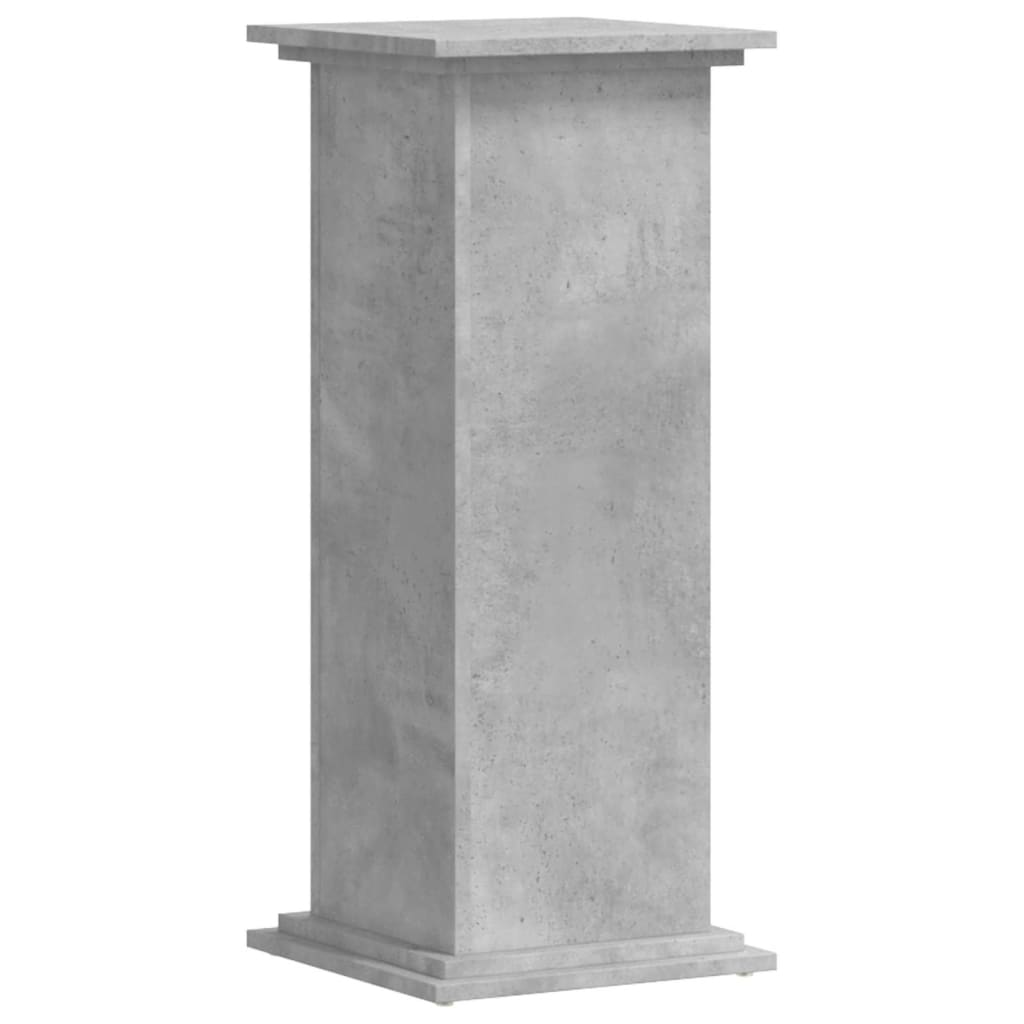 Suport de plante, gri beton, 33x33x80 cm, lemn prelucrat