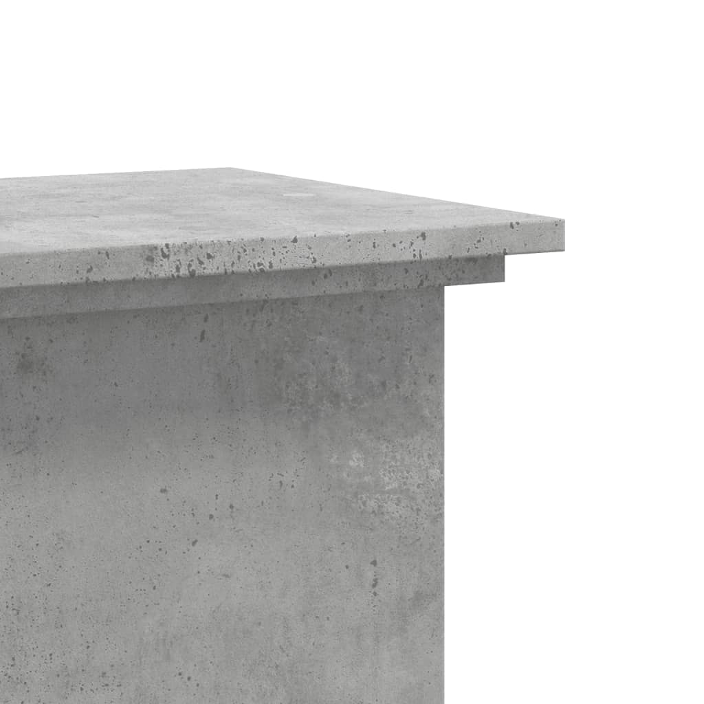 Suport de plante, gri beton, 33x33x80 cm, lemn prelucrat