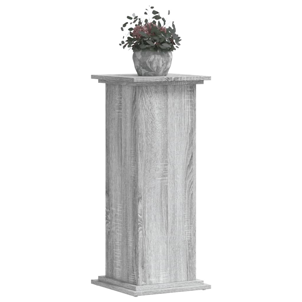 Suport de plante, sonoma gri, 33x33x80 cm, lemn prelucrat