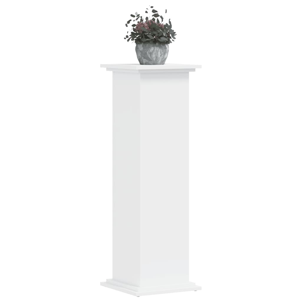 Suport de plante, alb, 33x33x100 cm, lemn prelucrat