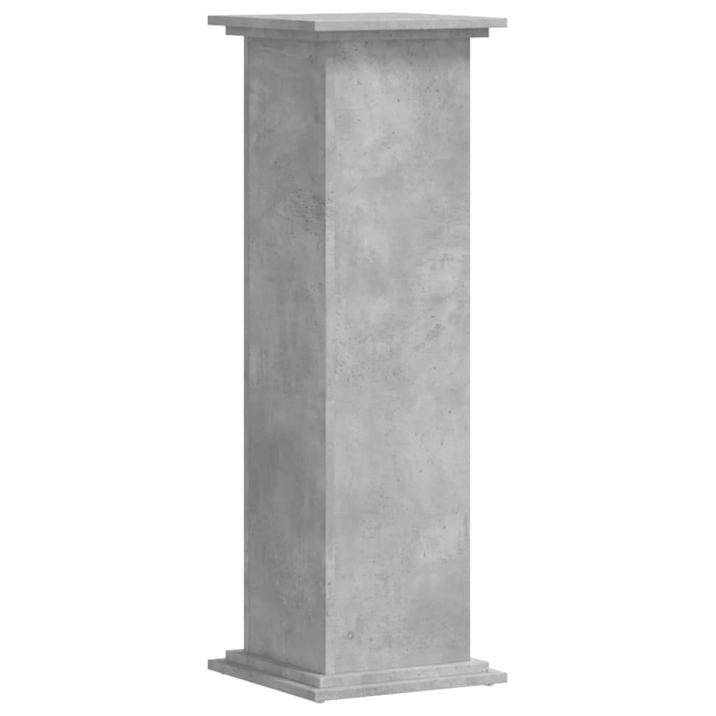 Suport de plante, gri beton, 33x33x100 cm, lemn prelucrat