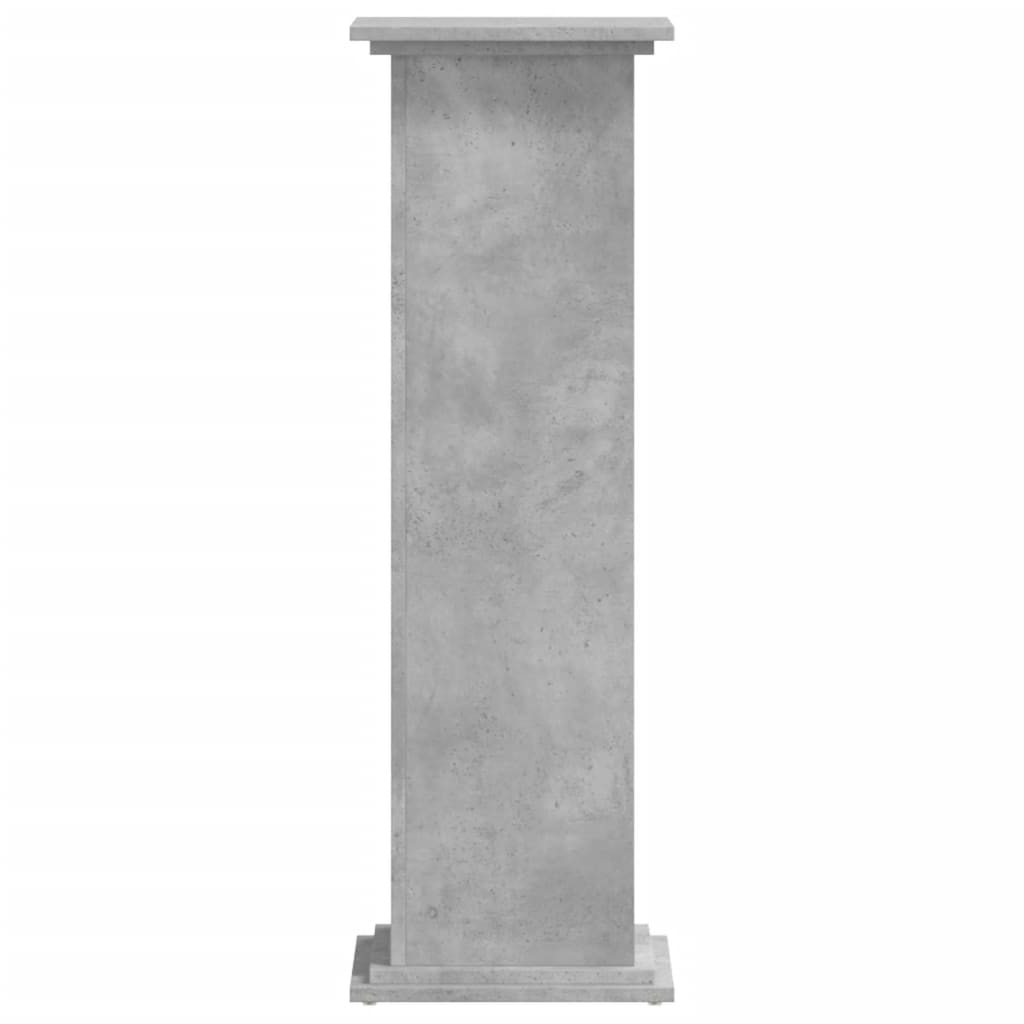 Suport de plante, gri beton, 33x33x100 cm, lemn prelucrat