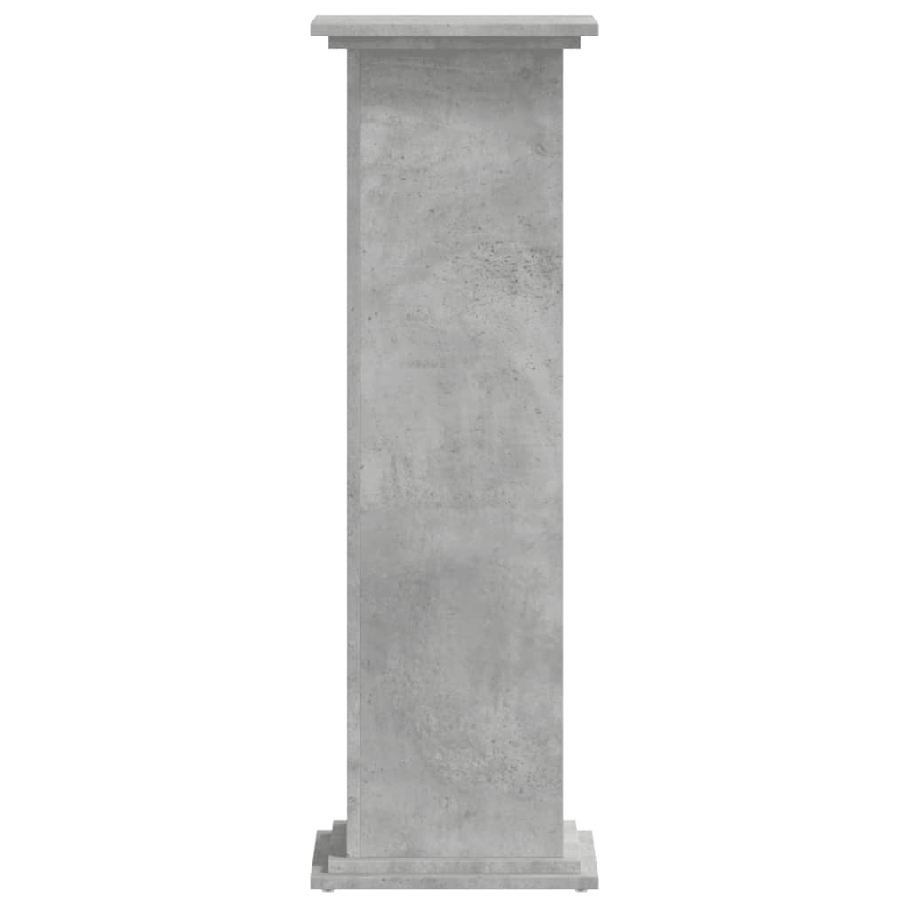 Suport de plante, gri beton, 33x33x100 cm, lemn prelucrat