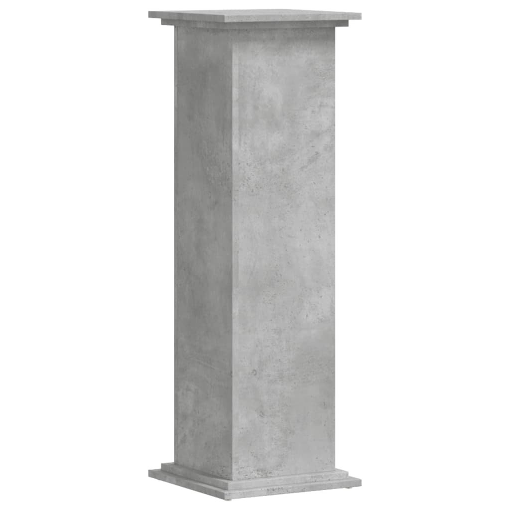 Suport de plante, gri beton, 33x33x100 cm, lemn prelucrat