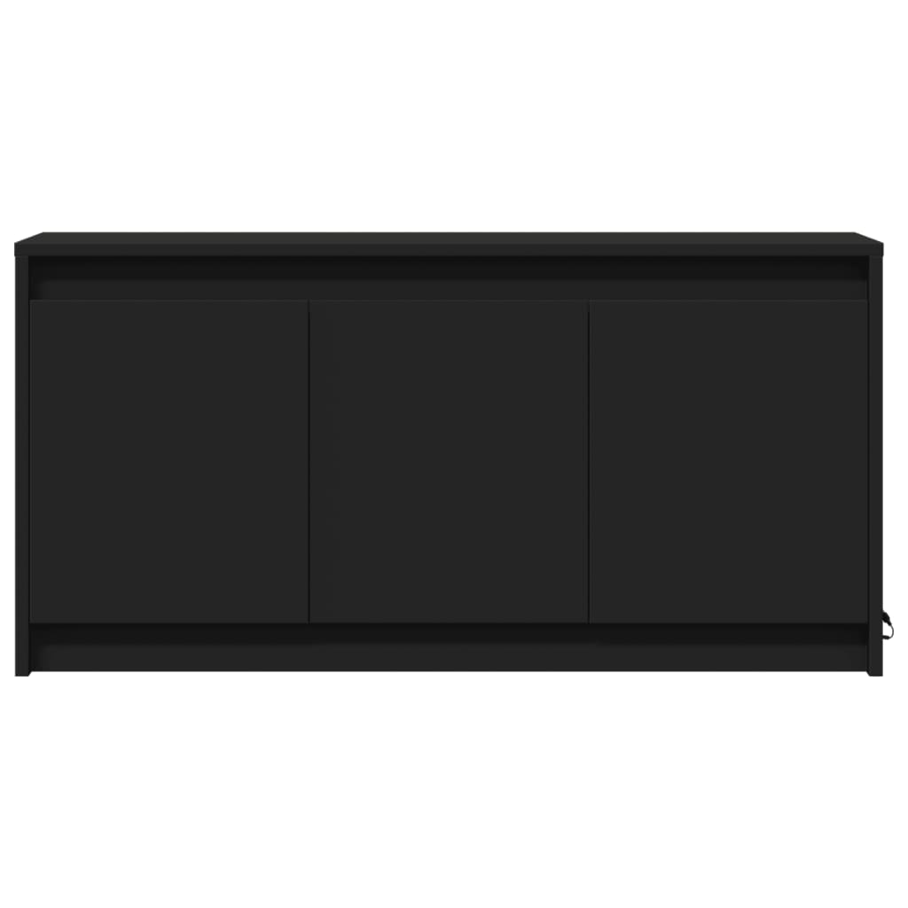 Dulap TV cu LED, negru, 100x34x50 cm, lemn prelucrat