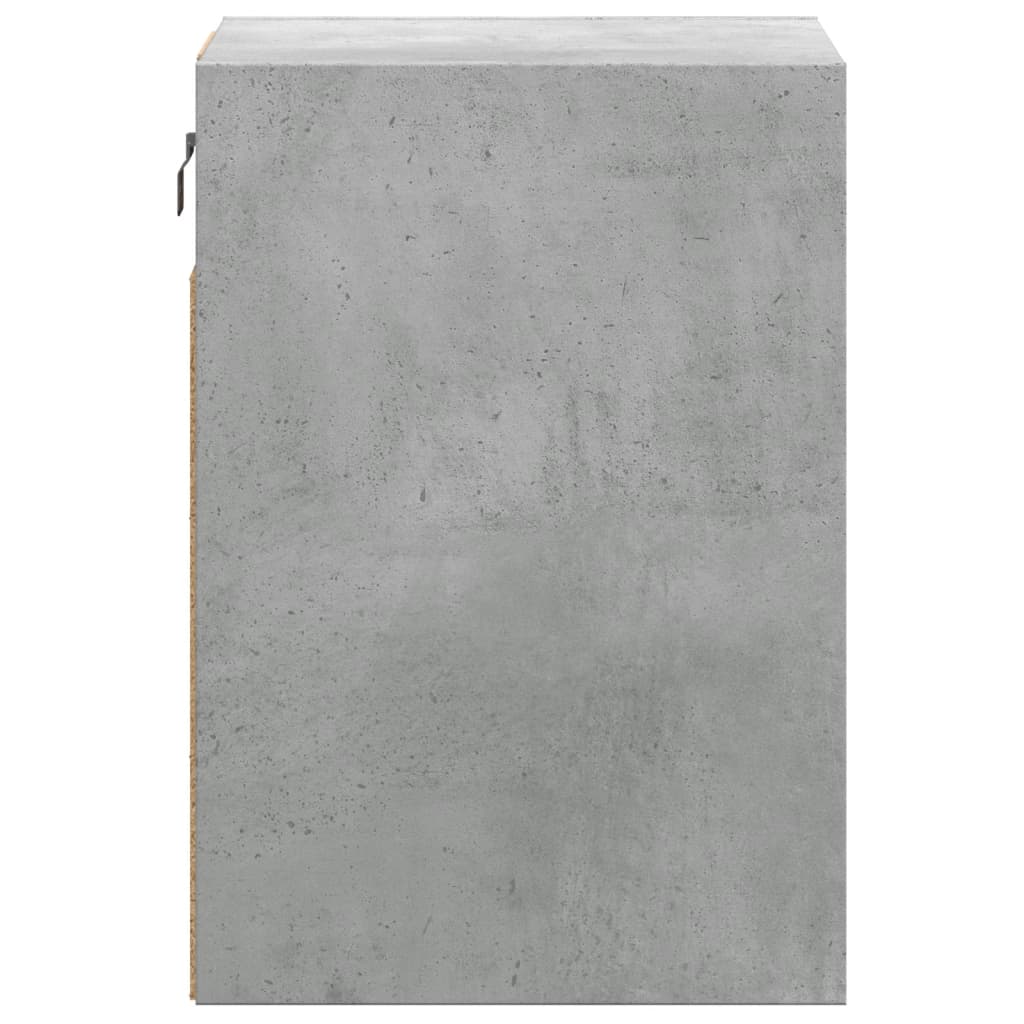 Comodă TV de perete cu lumini LED, gri beton, 41x31x45 cm