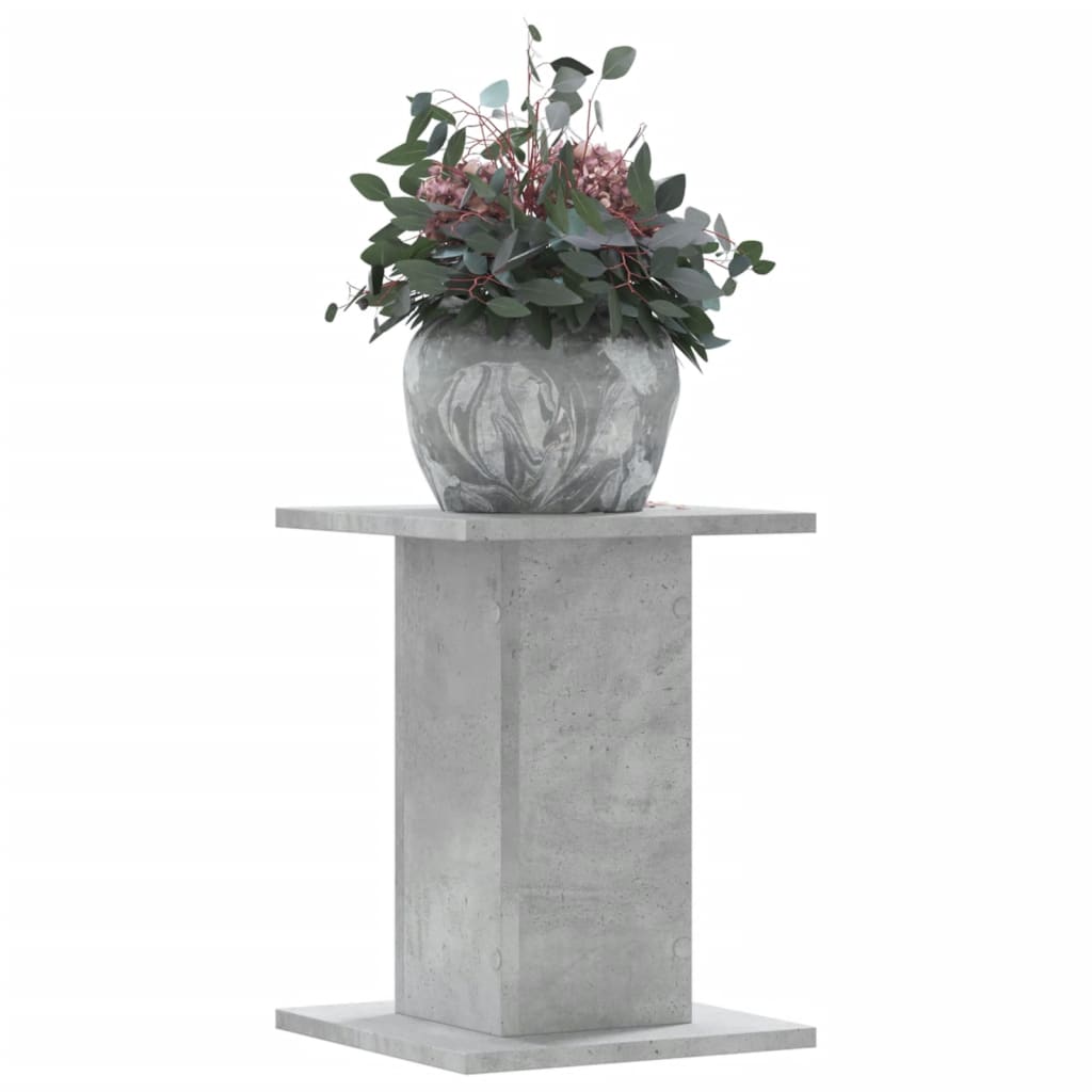 Suport de plante, 2 buc., gri beton, 30x30x40 cm lemn prelucrat