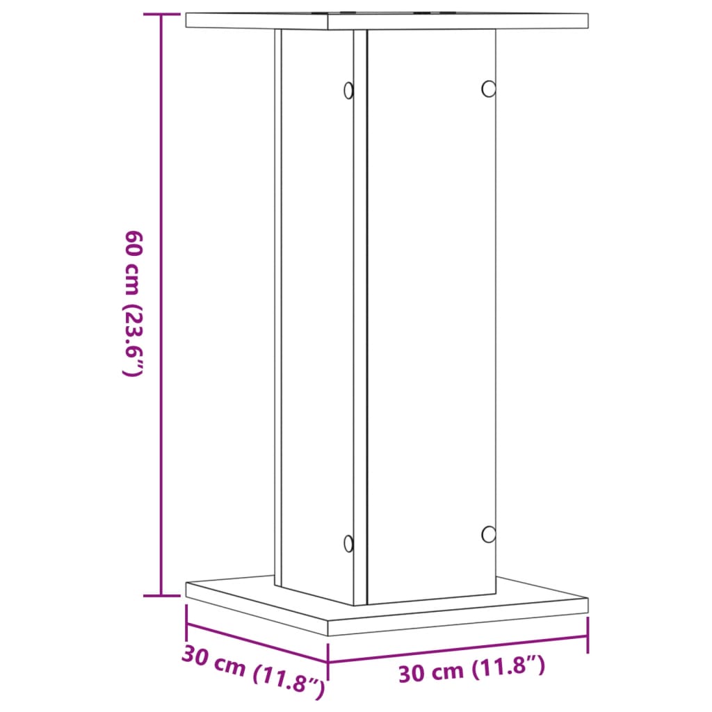 Suporturi de plante 2 buc. sonoma 30x30x60 cm lemn prelucrat