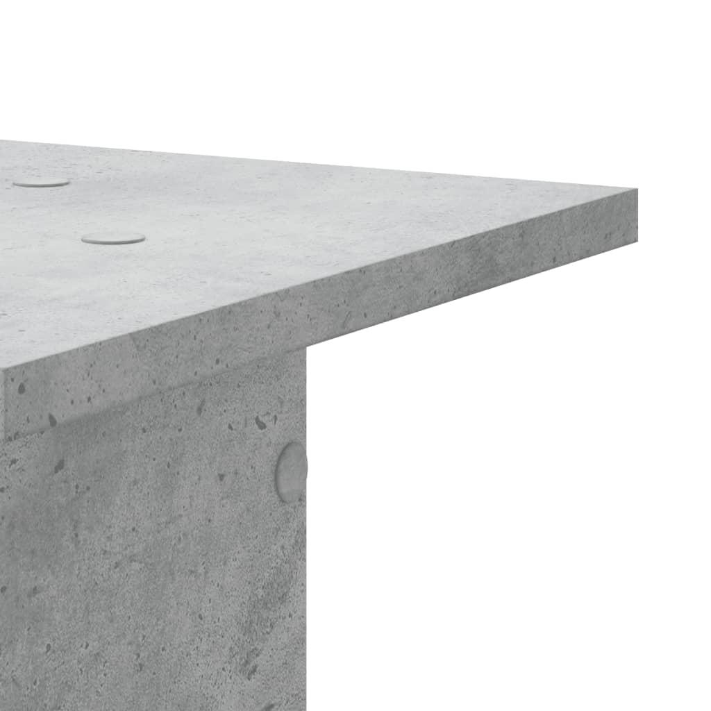 Suport de plante, 2 buc., gri beton, 30x30x80 cm lemn prelucrat