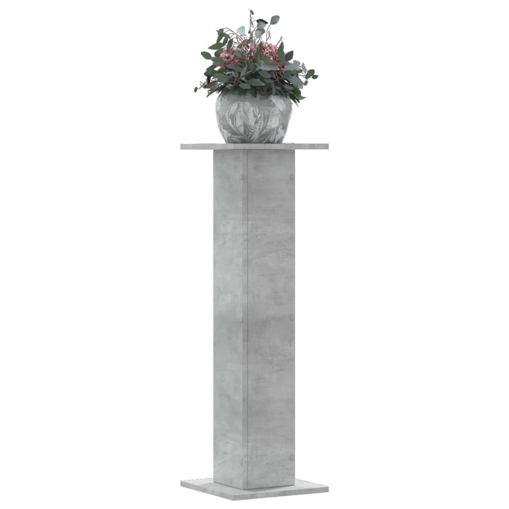 Suport de plante, 2 buc., gri beton, 30x30x95 cm lemn prelucrat