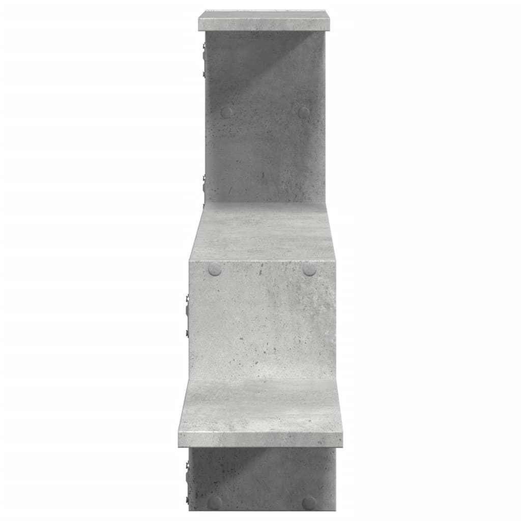 Raft de perete, gri beton, 104x15x49 cm , lemn prelucrat