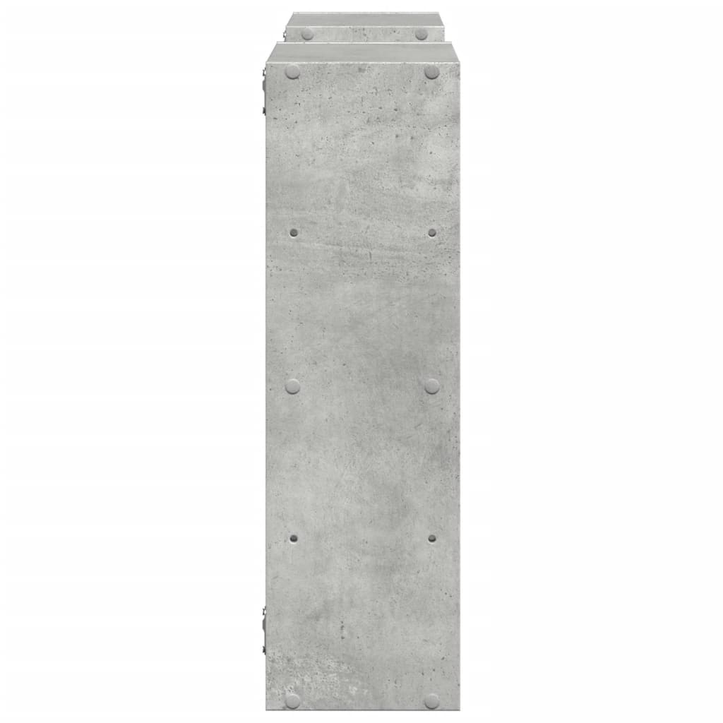 Raft de perete, gri beton, 96x18x60 cm, lemn prelucrat