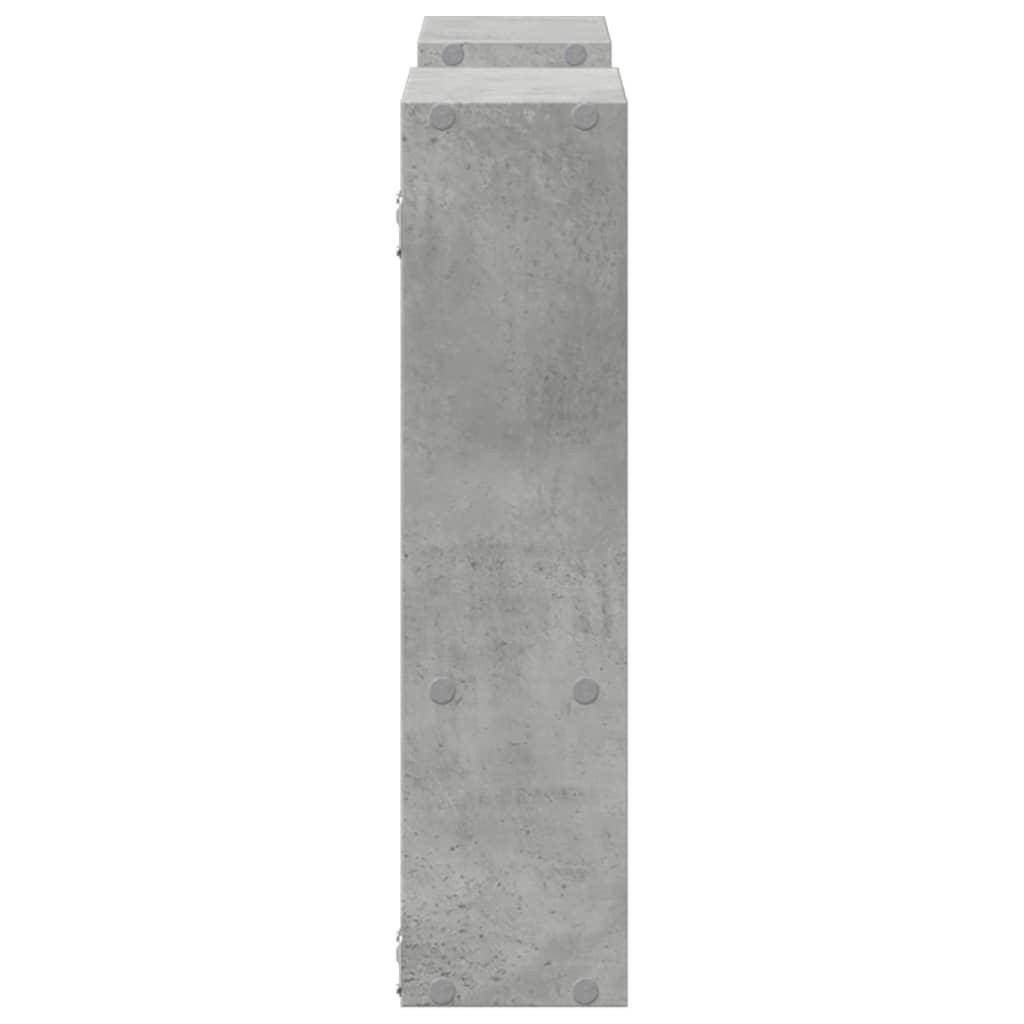 Raft de perete, gri beton, 99x15x60 cm, lemn prelucrat