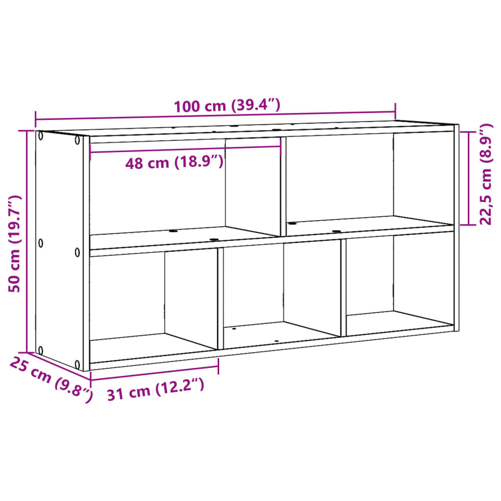 Raft de perete, alb, 100x25x50 cm, lemn prelucrat