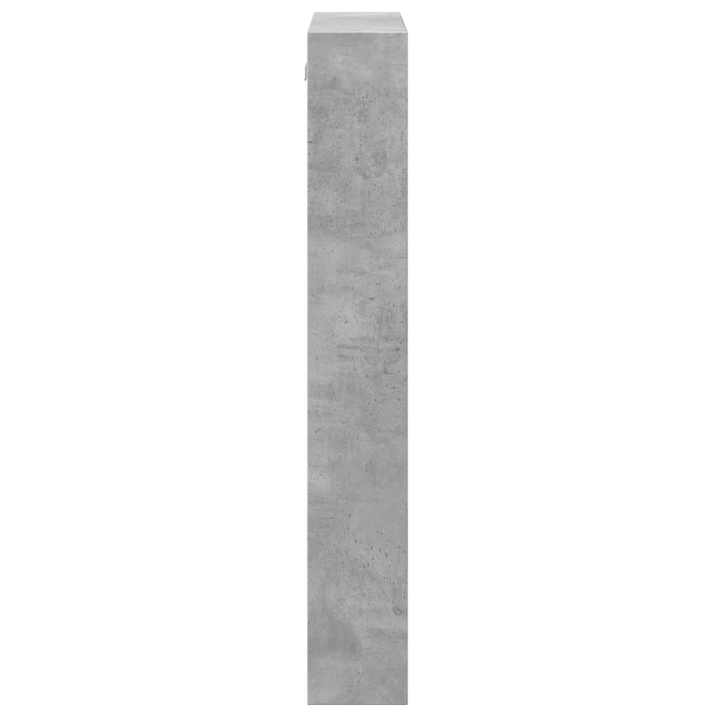 Dulap de perete, gri beton, 50x15x100 cm, lemn prelucrat