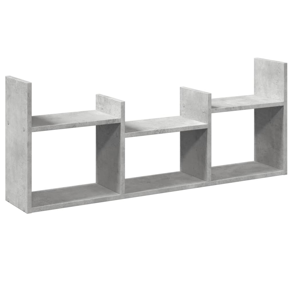 Dulap de perete, gri beton, 100x18x40 cm, lemn prelucrat