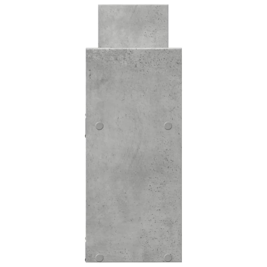 Dulap de perete, gri beton, 100x18x40 cm, lemn prelucrat