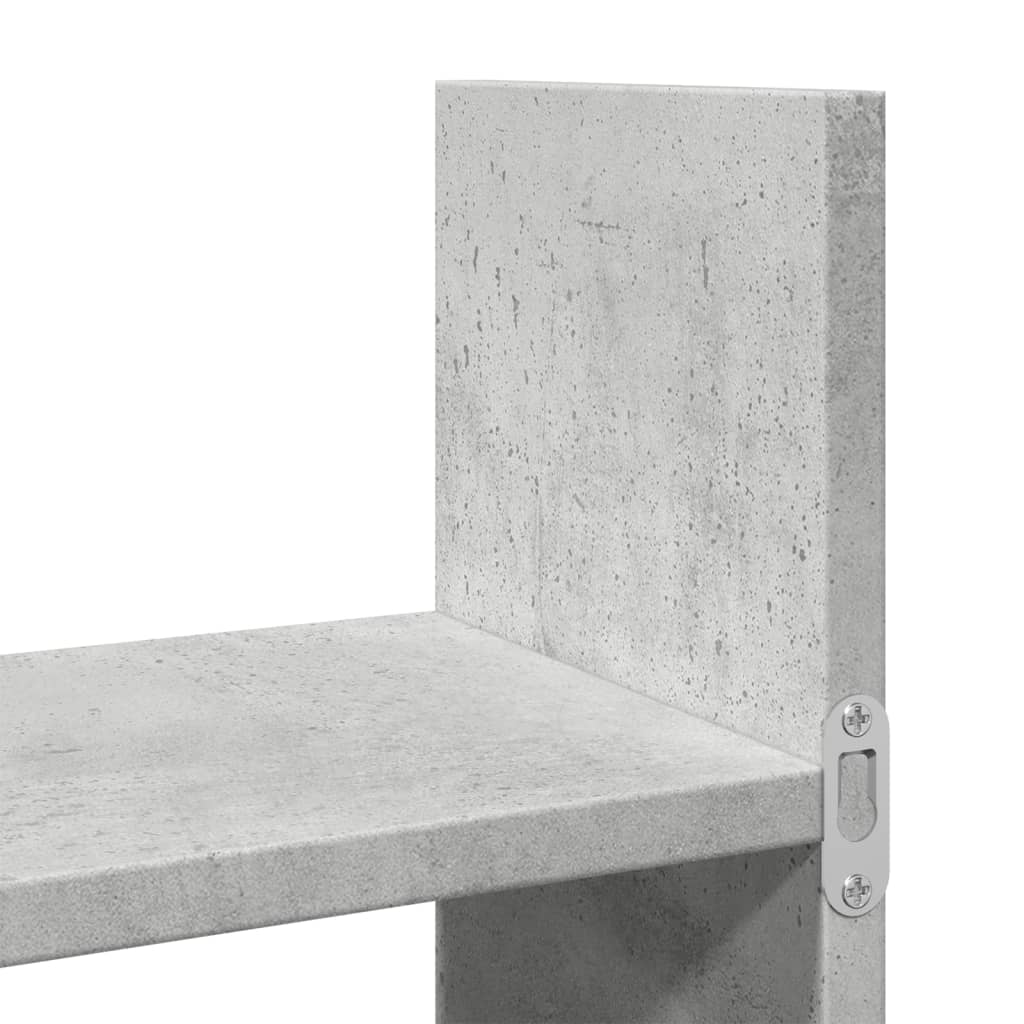 Dulap de perete, gri beton, 100x18x40 cm, lemn prelucrat