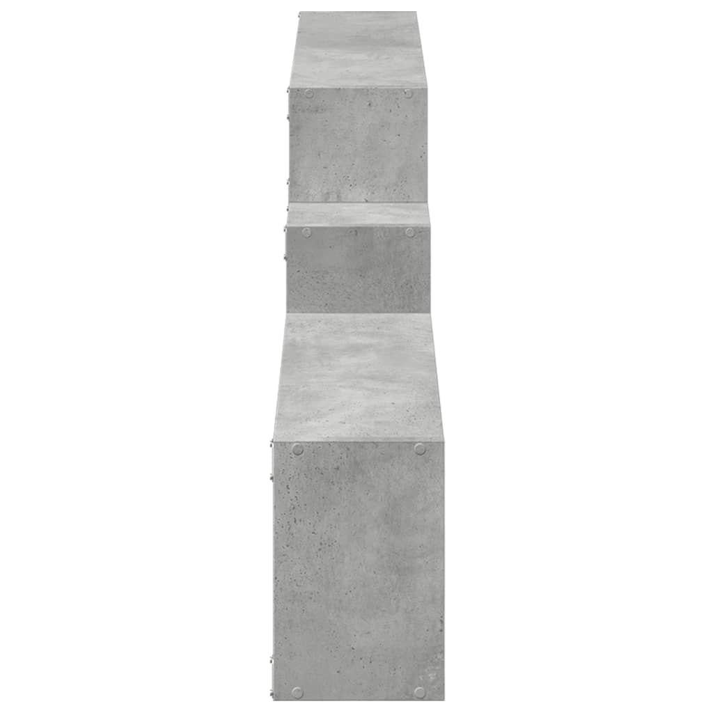 Dulap de perete, gri beton, 158x18x53 cm, lemn prelucrat