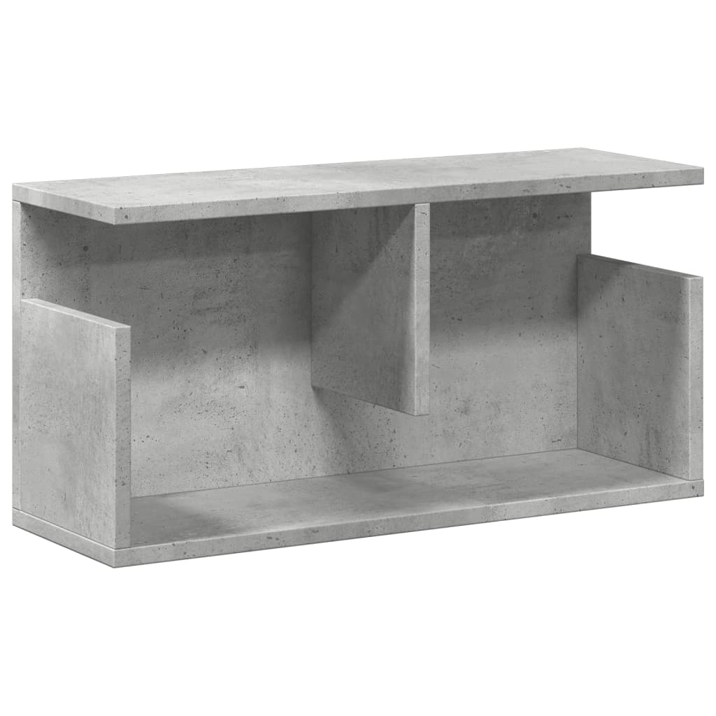 Dulap de perete, gri beton, 60x20x30 cm, lemn prelucrat