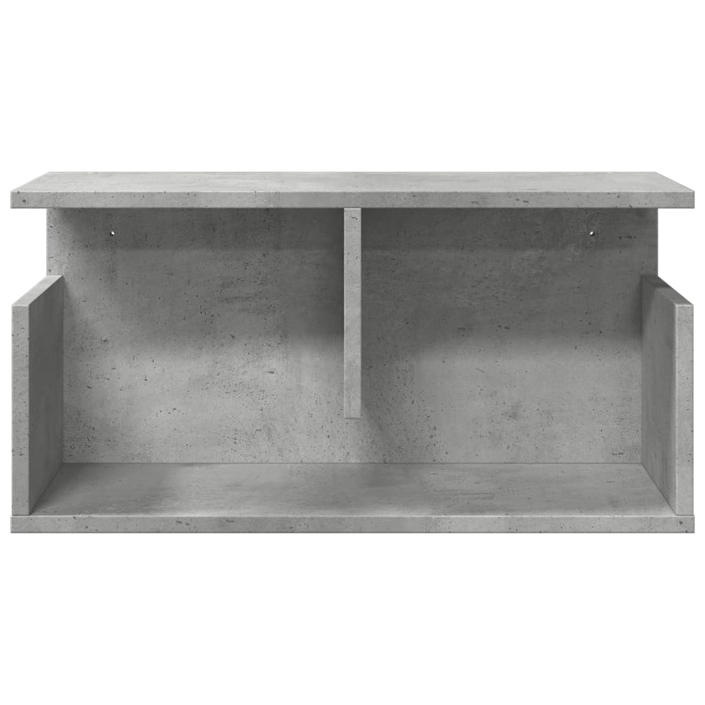 Dulap de perete, gri beton, 60x20x30 cm, lemn prelucrat