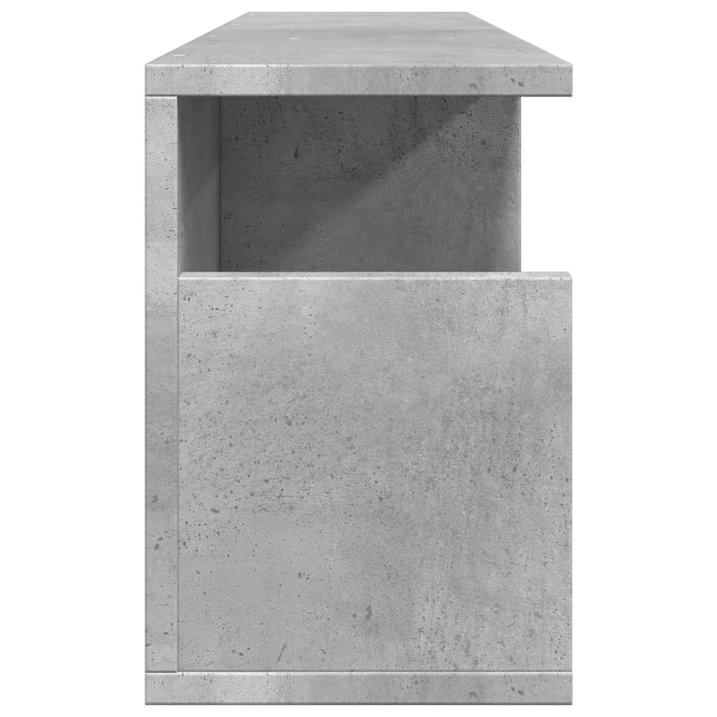 Dulap de perete, gri beton, 80x20x30 cm, lemn prelucrat