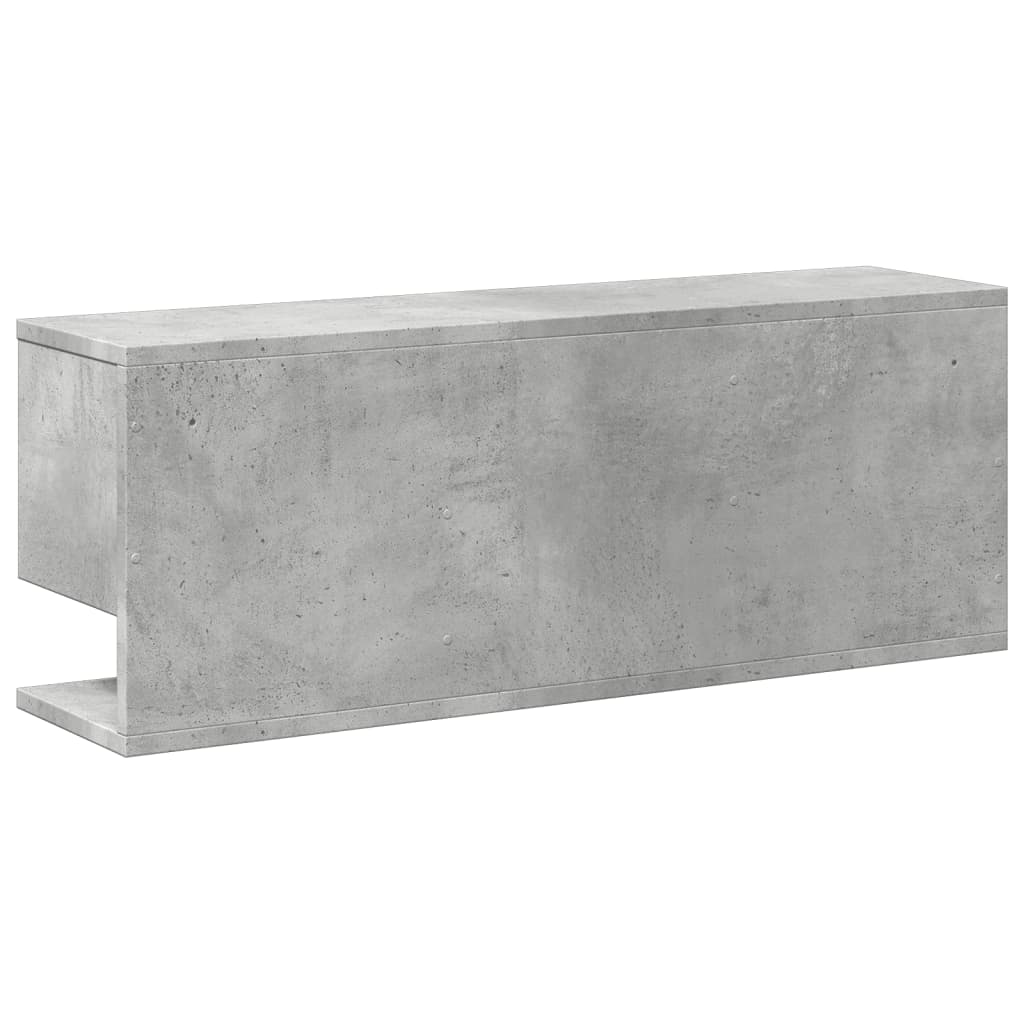 Dulap de perete, gri beton, 80x20x30 cm, lemn prelucrat