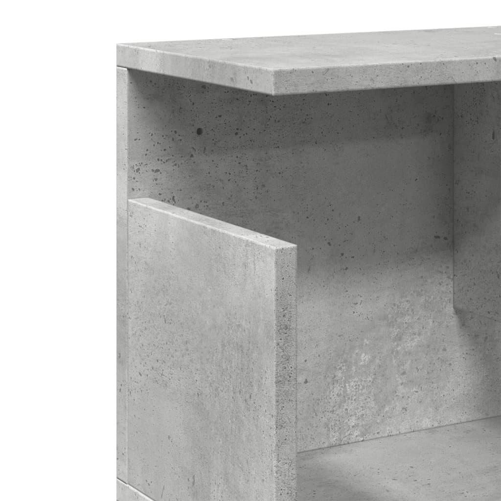 Dulap de perete, gri beton, 80x20x30 cm, lemn prelucrat