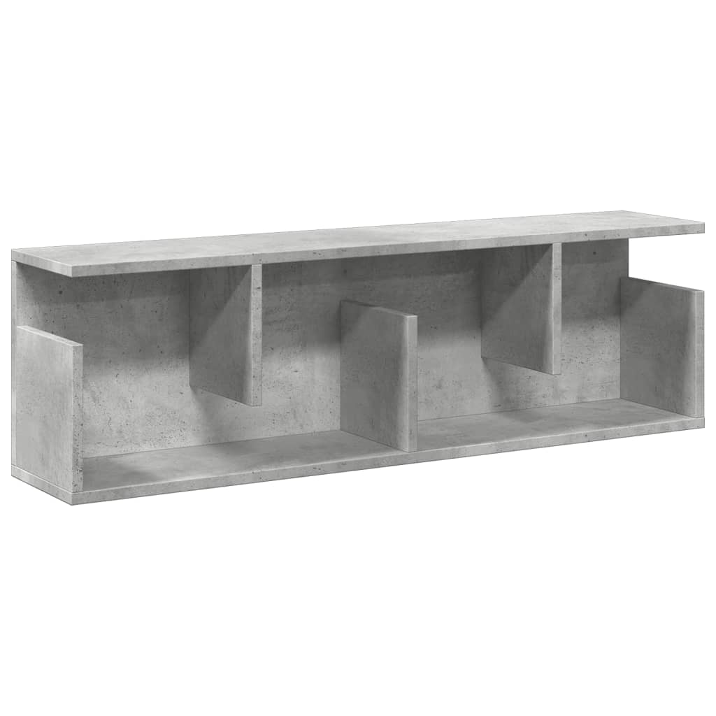 Dulap de perete, gri beton, 100x20x30 cm, lemn prelucrat