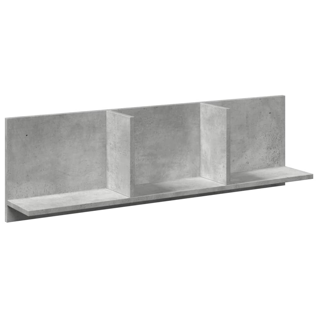 Dulap de perete, gri beton, 100x16,5x30 cm, lemn prelucrat