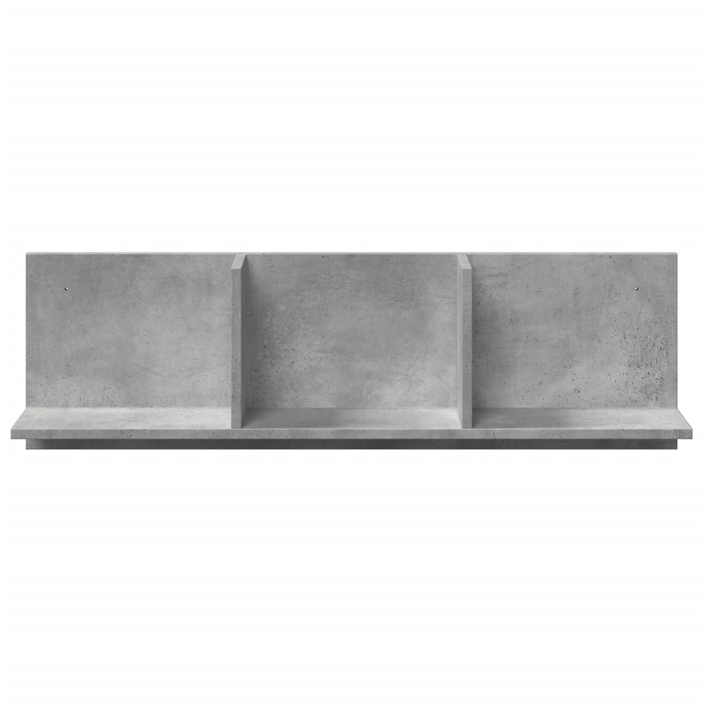 Dulap de perete, gri beton, 100x16,5x30 cm, lemn prelucrat