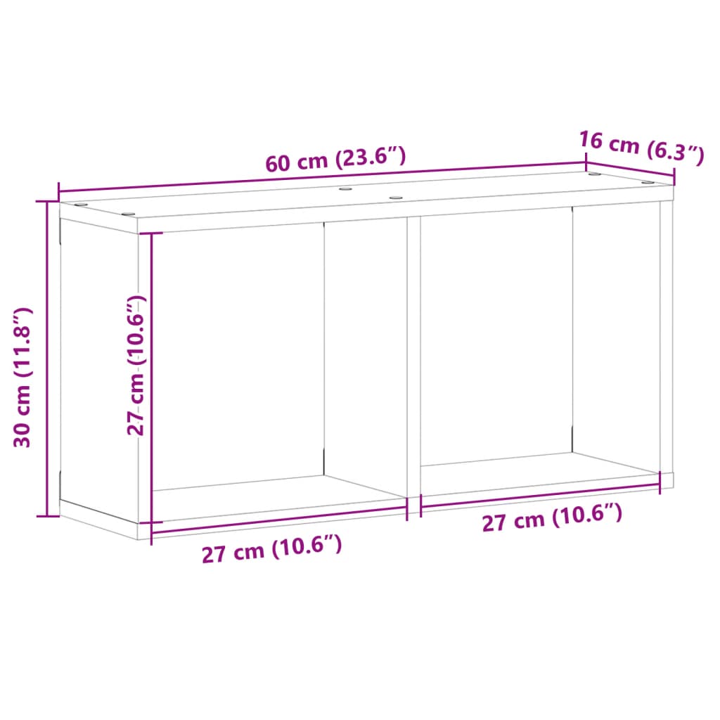 Dulap de perete, alb, 60x16x30 cm, lemn prelucrat